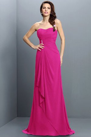 Robe demoiselle d'honneur plissage longue de sirène avec sans manches avec chiffon - Photo 11