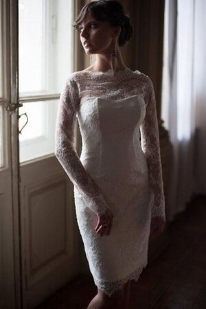 Robe de mariée romantique festonné de fourreau elevé fermeutre eclair - Photo 4