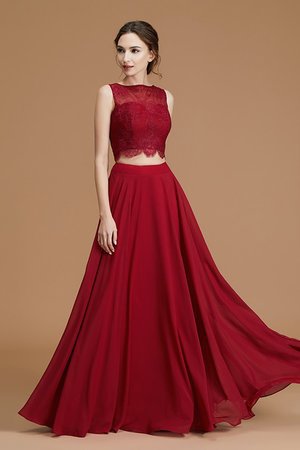 Robe demoiselle d'honneur de col bateau de princesse ligne a fantastique avec chiffon - Photo 5