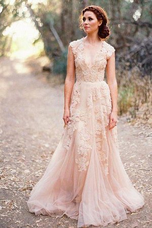 Romántico Vestido de Novia en Tul de Pura espalda de Alta calidad - Foto 1