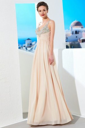 Robe de soirée longue jusqu'au sol avec chiffon ligne a fermeutre eclair - Photo 4