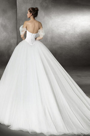 Abito da sposa senza maniche ball gown sensuale in raso medievale scintillante - Foto 4