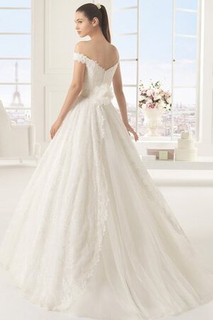 Abito da Sposa con Piega Elegante Pudica Lungo Esclusivo Naturale - Foto 3