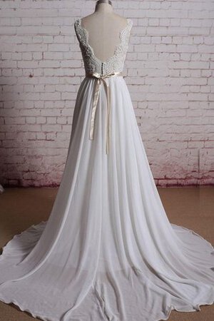 Robe de mariée informel grandiose boutonné ceinture avec chiffon - Photo 3