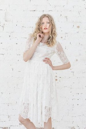 Robe de mariée plissage naturel fermeutre eclair ligne a col en bateau - Photo 4