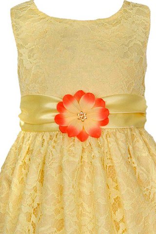 Robe de cortège enfant a-ligne avec décoration dentelle avec manche épeules enveloppants - Photo 2