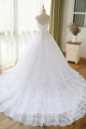 Robe de mariée de traîne mi-longue de princesse mode de mode de bal naturel - Photo 3