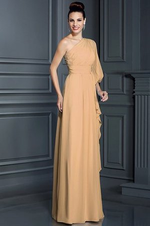 Robe demoiselle d'honneur longue en chiffon jusqu'au sol gaine en 3/4 manche - Photo 11