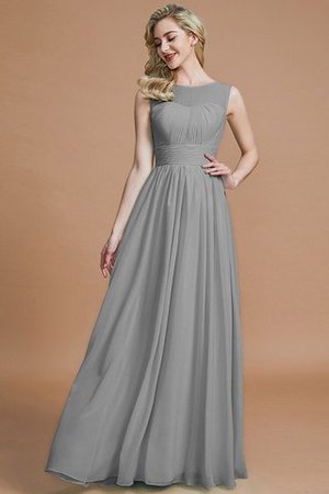 Robe demoiselle d'honneur naturel avec sans manches ligne a en chiffon de princesse - Photo 32