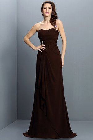 Robe demoiselle d'honneur plissage longue de sirène avec sans manches avec chiffon - Photo 7