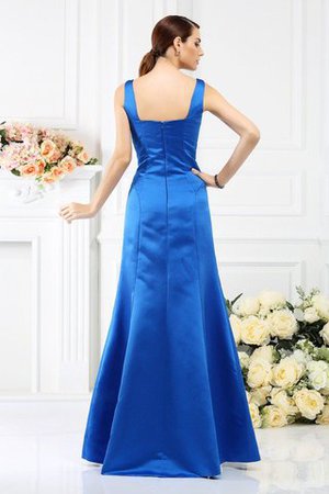 Empire Taille Satin Ärmelloses Bodenlanges Brautjungfernkleid mit Reißverschluss - Bild 30