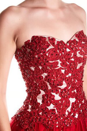 Robe de bal romantique avec sans manches avec lacets appliques jusqu'au sol - Photo 3