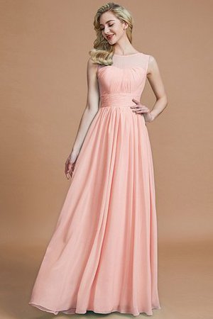 Robe demoiselle d'honneur naturel avec sans manches ligne a en chiffon de princesse - Photo 26