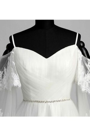 Abito da Sposa A-Line A Terra moda Conotta Fuori dalla spalla con Criss-cross - Foto 7