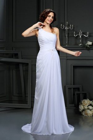 Robe de mariée longue classique delicat avec sans manches en chiffon - Photo 1