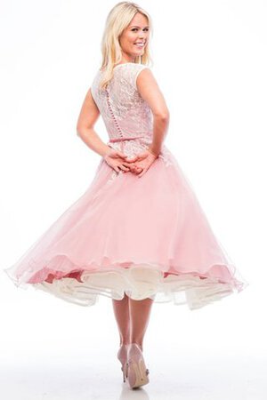 Robe demoiselle d'honneur intemporel luxueux en satin textile en tulle decoration en fleur - Photo 2