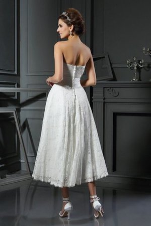 Robe de mariée vintage luxueux de tour de ceinture empire longueur mollet a-ligne - Photo 2