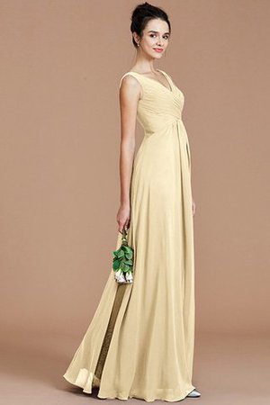 Robe demoiselle d'honneur avec chiffon ligne a avec sans manches v encolure dos nu - Photo 10