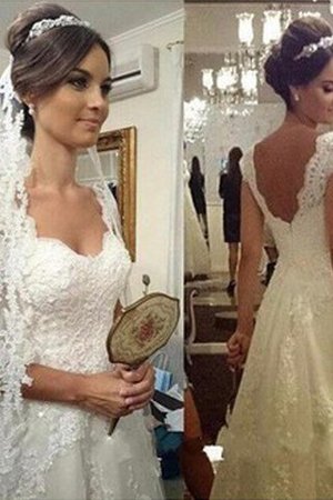 Clasico Vestido de Novia de Corte princesa de Sin mangas de Hasta el suelo - Foto 1