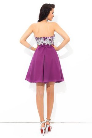 Prinzessin Normale Taille Chiffon Mini Cocktailkleid mit Reißverschluss - Bild 2