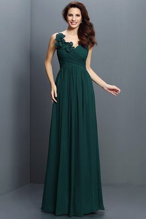 Drapiertes Reißverschluss Empire Taille A-Linie Chiffon Brautjungfernkleid - Bild 9