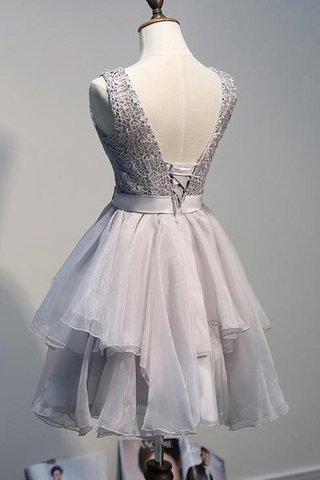 Robe fête de la rentrée romantique cordon avec ruban en organza avec nœud - Photo 2