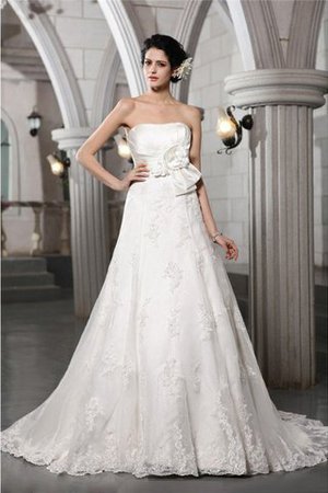 Vestido de Novia de Apliques de Abalorio de Imperio Cintura de Cremallera - Foto 1