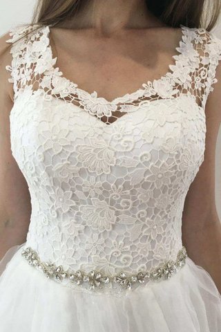 Abito da Sposa A-Line Buco Della Serratura Schiena a Spiaggia sogno A Terra Spazzola Treno - Foto 2