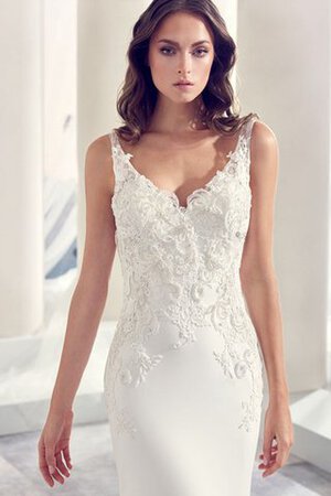 Robe de mariée plissage sexy romantique avec chiffon avec sans manches - Photo 3