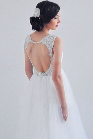 A-Linie Tolle Satin Romantisches Brautkleid mit Natürlicher Taille - Bild 2