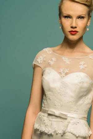 Abito da Sposa Tondo A Terra Vintage con Applique Lungo Naturale - Foto 3