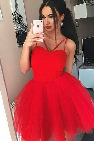 Normale Taille Zart Spaghetti Träger Prinzessin Cocktailkleid aus Tüll - Bild 1