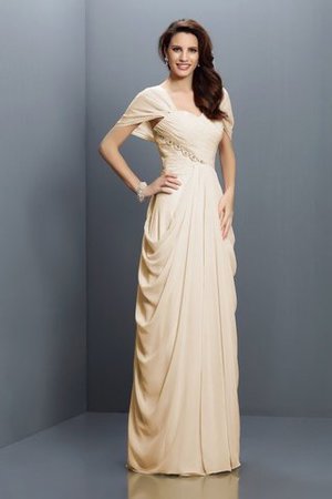 Robe demoiselle d'honneur plissage de col en cœur avec fronce a-ligne avec chiffon - Photo 6