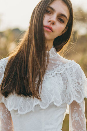 Robe de mariée en dentelle populaire spécial vintage simple - Photo 3