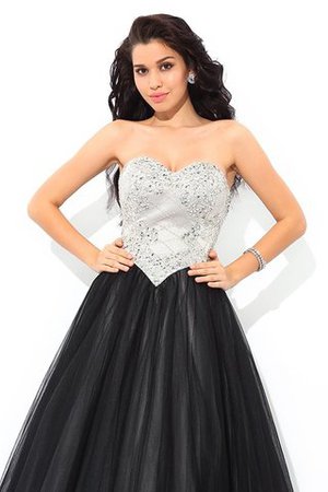 Paillettenbesetztes Ärmelloses Normale Taille Duchesse-Linie Anständiges Quinceanera Kleid - Bild 6