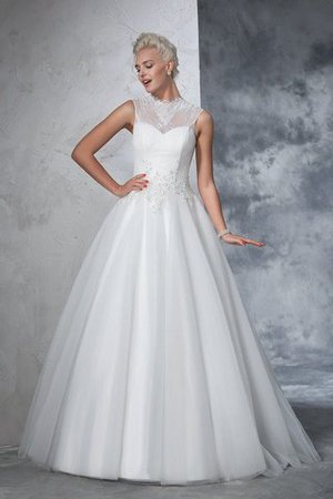 Abito da Sposa Ball Gown A Terra Alta Vita Vintage Senza Maniche - Foto 1