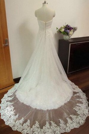 Vestido de Novia de Manga tapada de Espalda con ojo de cerradura de Encaje Adorno - Foto 4