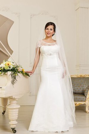 Robe de mariée naturel de sirène ceinture avec perle - Photo 1