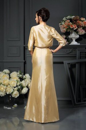 Robe mère de mariée longue de fourreau avec sans manches en taffetas avec zip - Photo 2