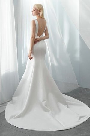 Robe de mariée de sirène avec zip glamour manche nulle delicat - Photo 3