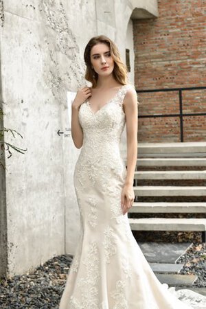 Abito da sposa seducente in pizzo v-scollo all aperto in pizzo alla moda - Foto 6