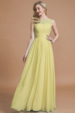 Robe demoiselle d'honneur naturel avec sans manches ligne a en chiffon de princesse - Photo 13