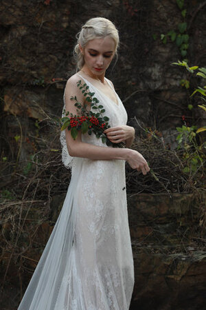 Robe de mariée jusqu'au sol sucré décolleté dans le dos intemporel impressioé - Photo 5