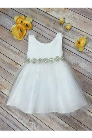 Robe de cortège enfant plissé textile en tulle de lotus avec sans manches ligne a - Photo 2