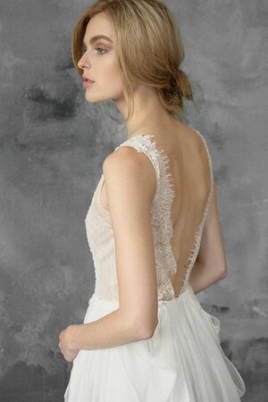 Robe de mariée informel distinguee appliques ruchés longs en dentelle - Photo 3