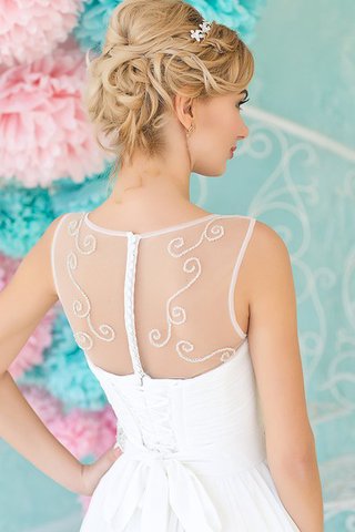 Abito da Sposa Naturale A Terra con Criss-cross a riva Formale E Informale con Perline - Foto 2