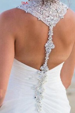 Robe de mariée romantique appliques au bord de la mer de fourreau de traîne courte - Photo 2