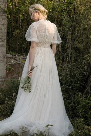 Robe de mariée en tulle elevé morden longue distinguee - Photo 2