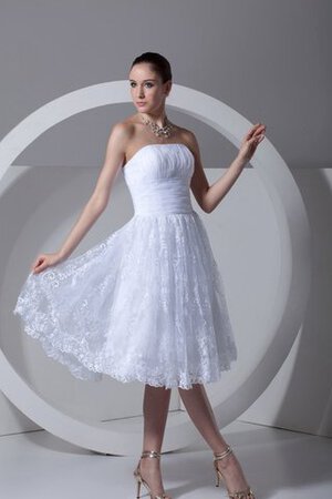 Robe de graduation romantique ligne a appliques de bustier avec sans manches - Photo 5