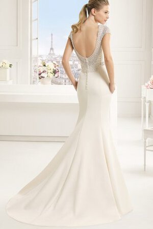 Abito da Sposa Profondo V-scollo Semplice Tubino Barchetta originale con Perline - Foto 5